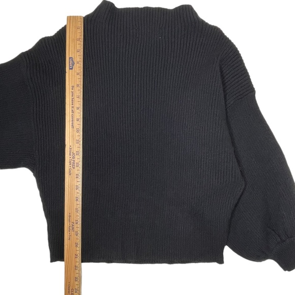 Line + Dot Black Alder Funnel Neck Rib Knit Sweater Size Small - Picture 10 of 12
